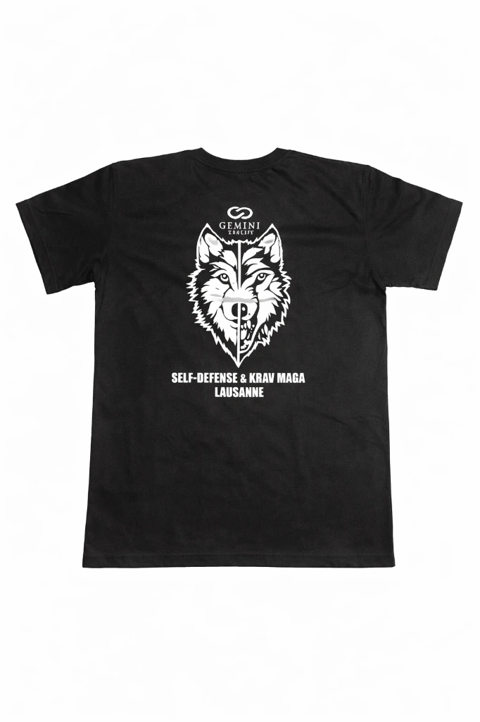 T-shirt Noir Gemini dos.webp